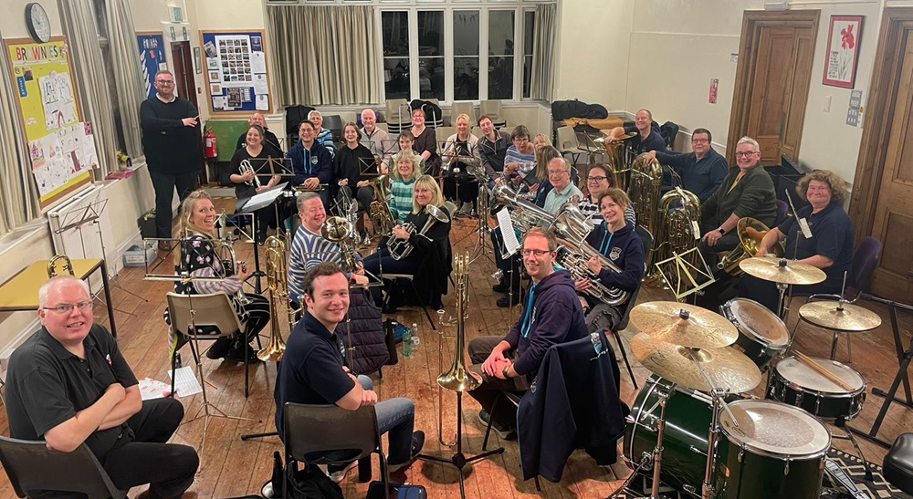 The Silver Band in rehearsals
