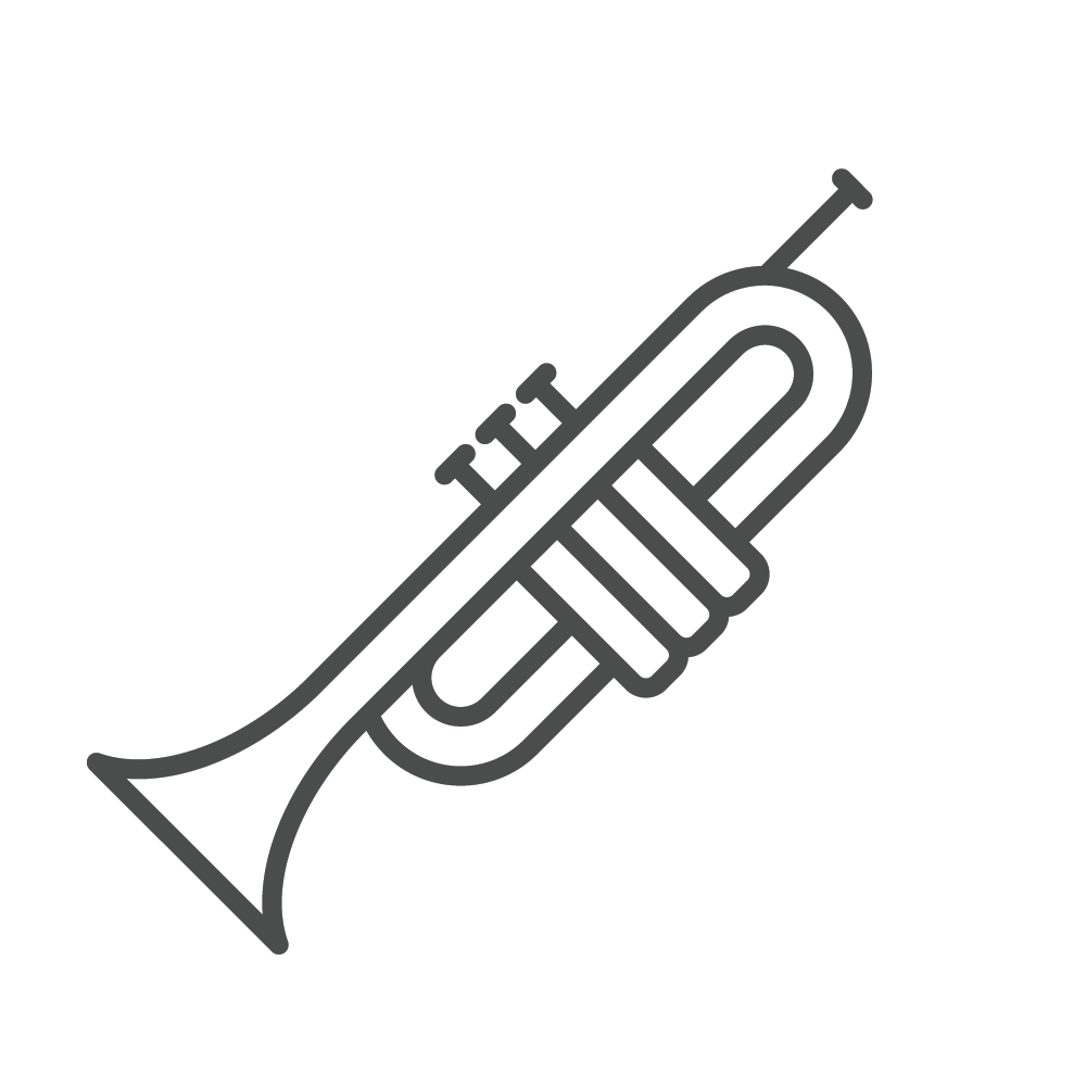 Cornet Line Drawing