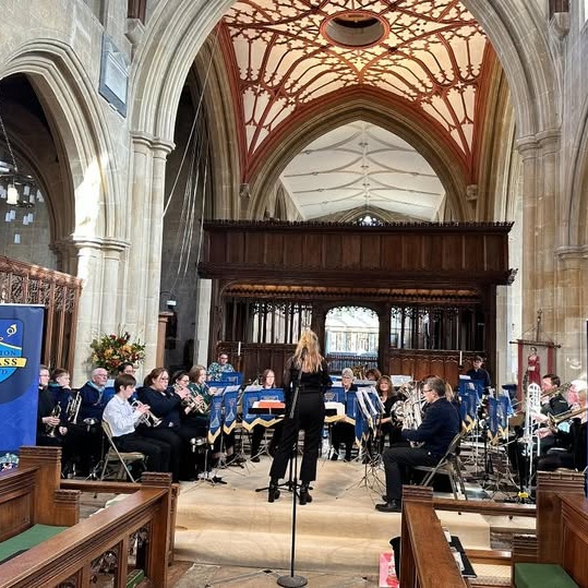 Brass Band playing at Edington Church