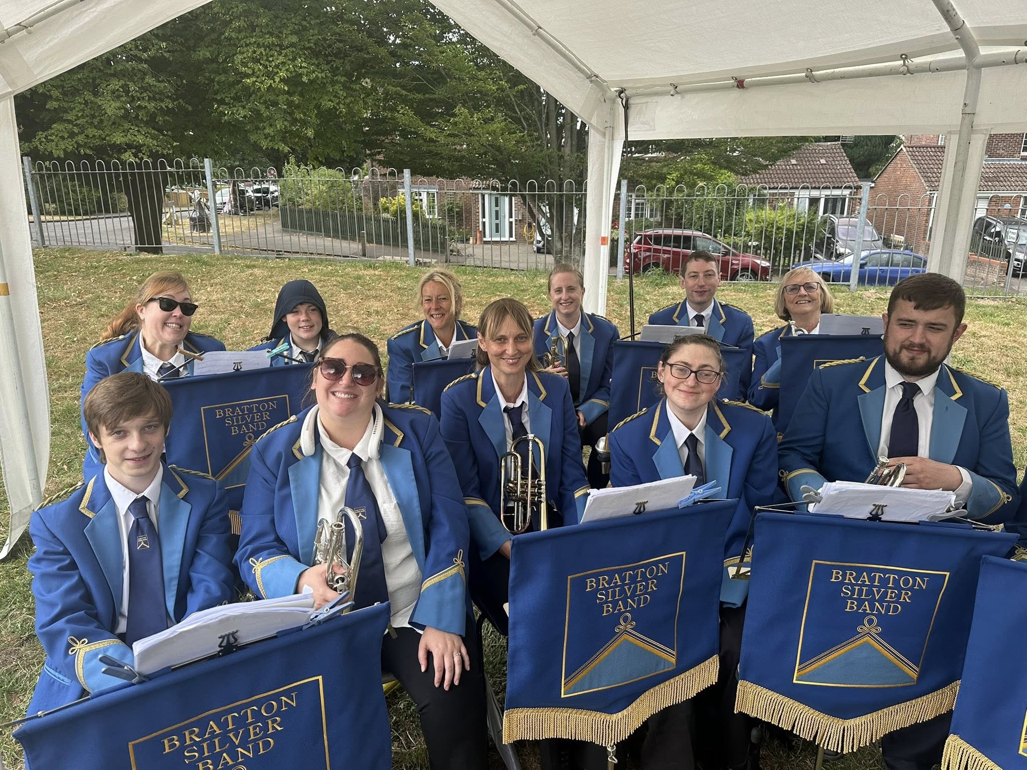 picnic image Cornet players outside